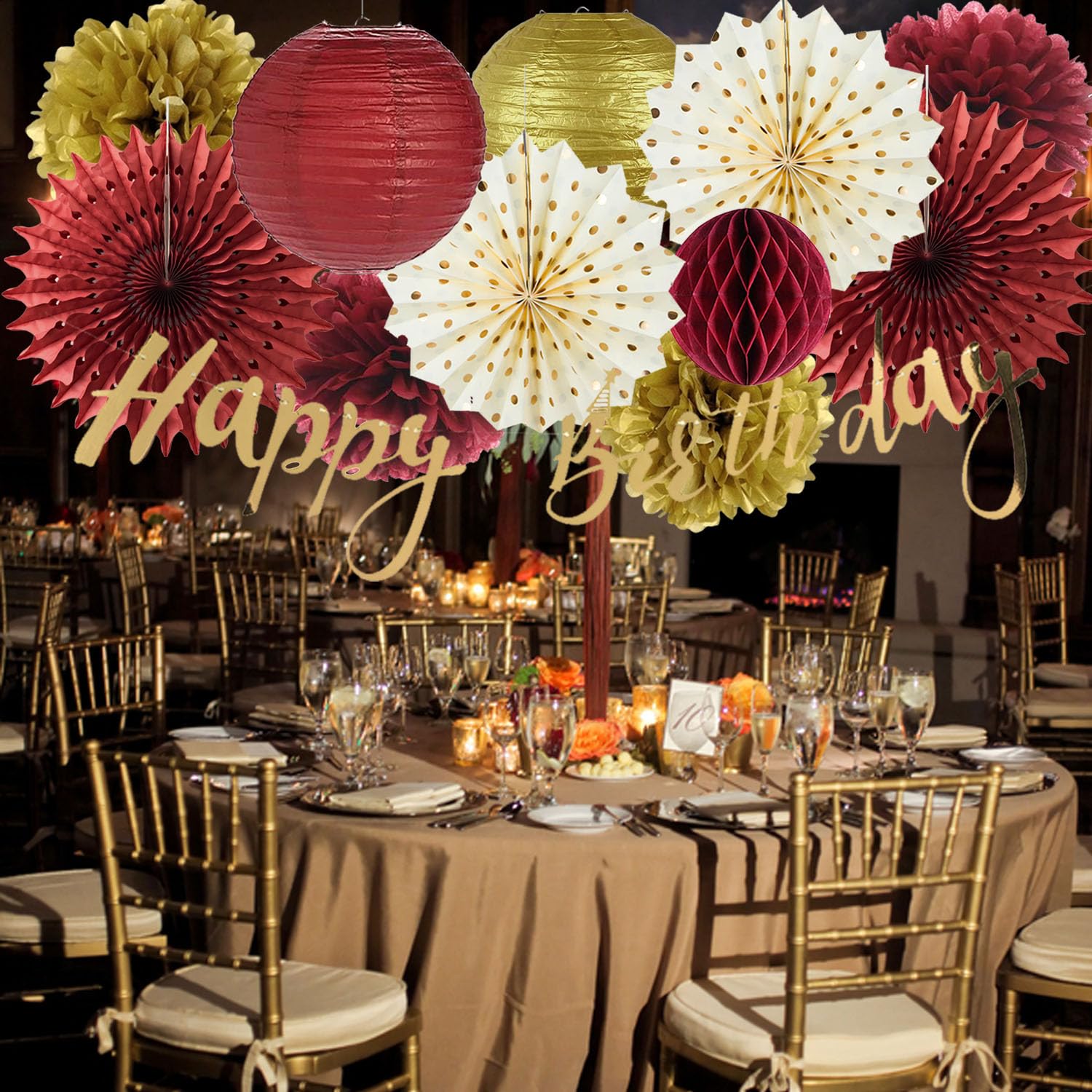 Burgundy And Gold Party Favors Burgundy Party Decorations