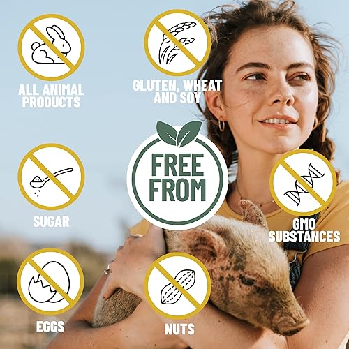 Miniatura 6 de Vegan Vitality Paquete de nutrición cerebral: cápsulas nootrópicas de melena de león y multivitaminas veganas. Suplementos vegetales de alta