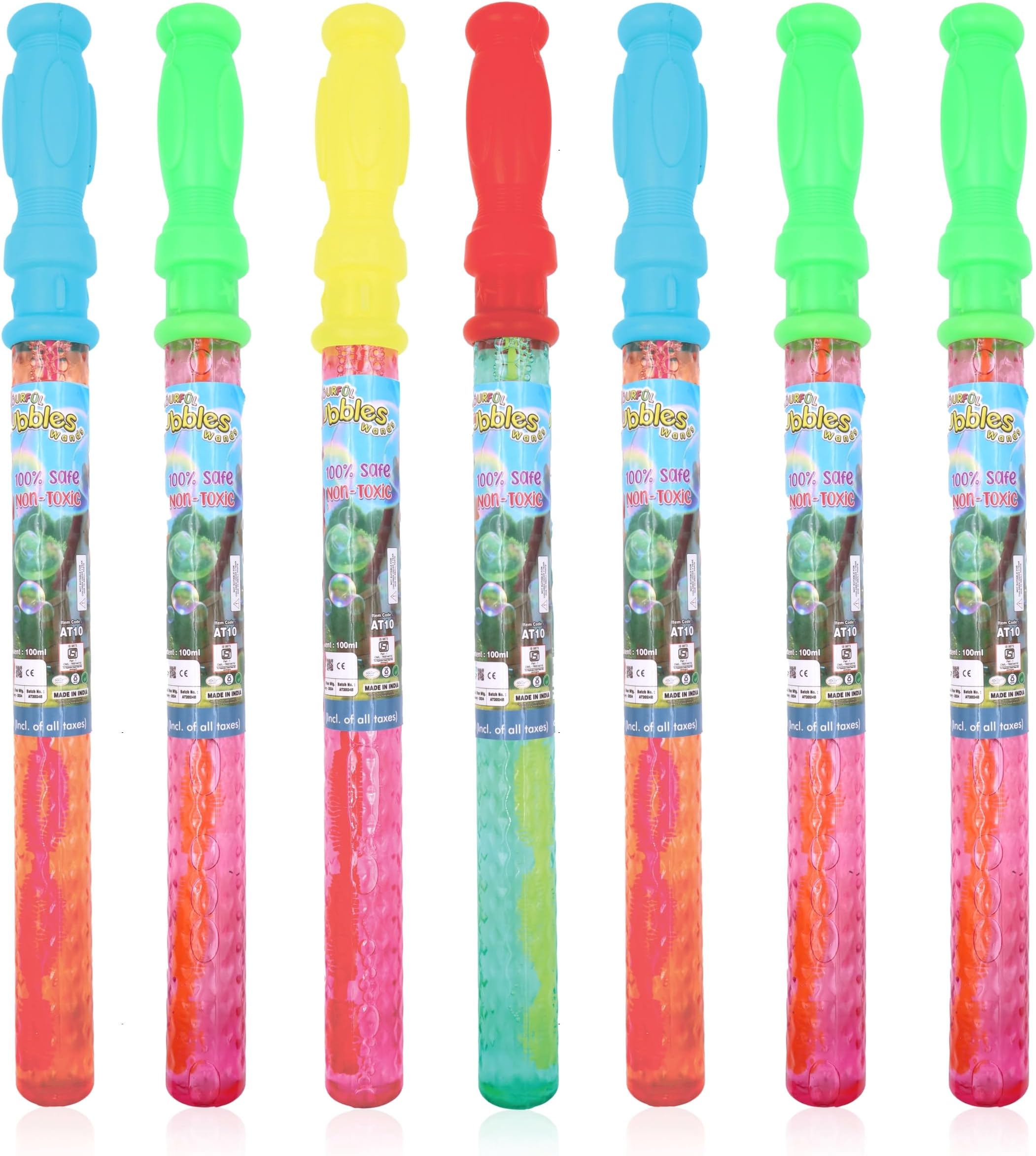 Aditi Toys Colorful Bubble Wands, Pack of 7 Bubble Sticks for Kids Above 3 Years, Magical Bubble Wand Toy for Kids, Bubble Sticks for Endless Joy & Fun Bubble Solution