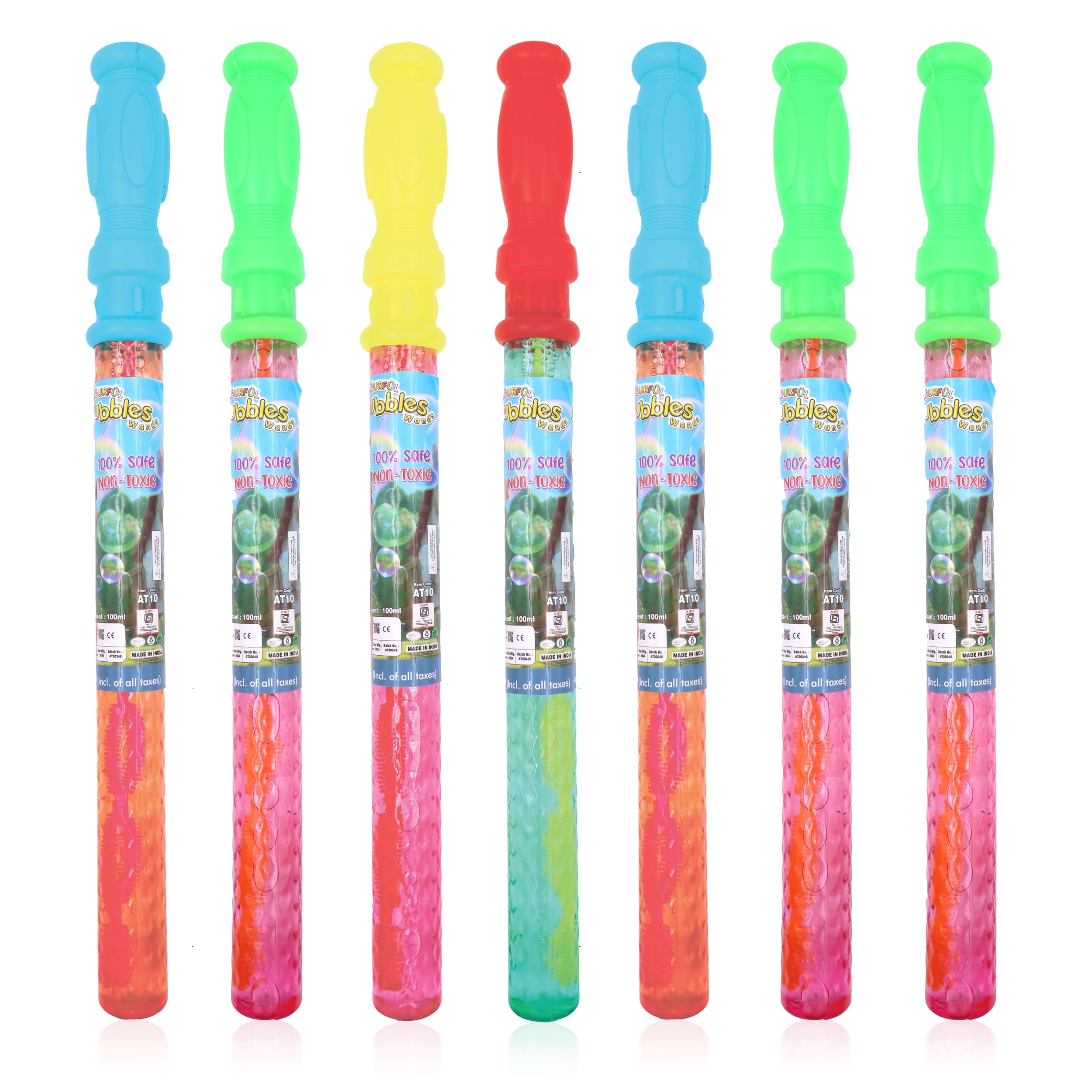 Aditi Toys Colorful Bubble Wands, Pack of 7 Bubble Sticks for Kids Above 3 Years, Magical Bubble Wand Toy for Kids, Bubble Sticks for Endless Joy & Fun Bubble Solution
