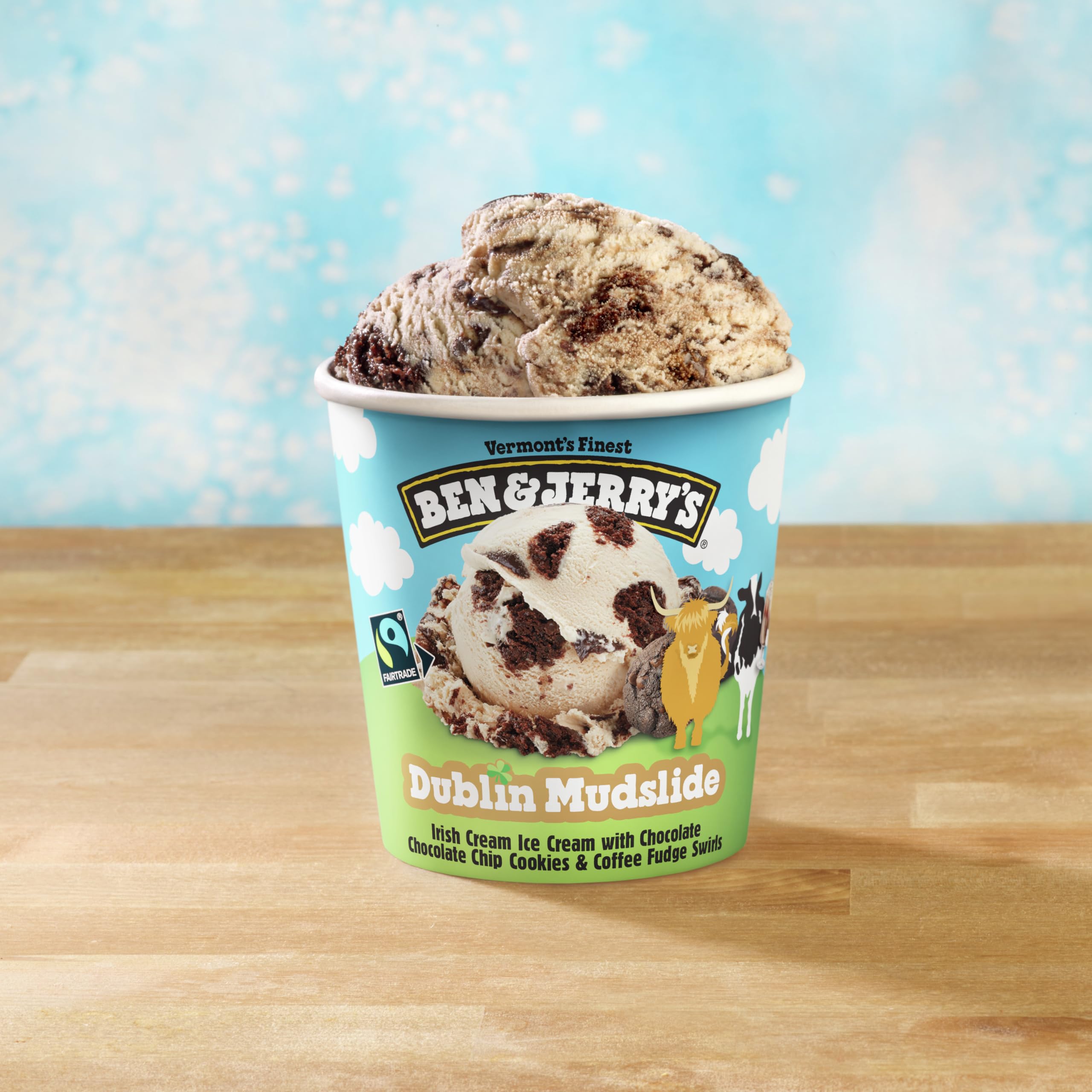 Ben Jerrys Dublin Mudslide Irish Cream Ice Cream Pint Non-GMO 16oz — view 8