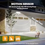 LUTEC 72W 6300LM LED Security Lights Motion Sensor Light Outdoor, 5000K Daylight, IP65 Waterproof, Dusk to Dawn, 3 Head Motion Detected Flood Light for Garage, Yard, Porch(White)