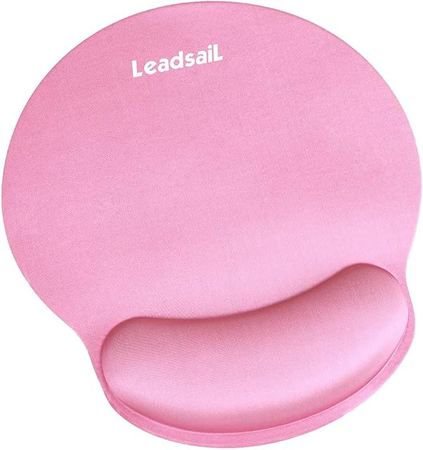 LeadsaiL Mouse Mat Round Gaming Mouse Pad with Wrist Support, Non-slip Rubber base, Waterproof Surface, Mousepads with Wrist Rest, Compatible with Laser and Optical Mice for Gaming, Office Working