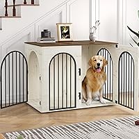 Vista 26 de Muebles de madera para perros de 31.5 pulgadas, jaula de interior para perros pequeños/medianos, jaulas resistentes decorativas para casa