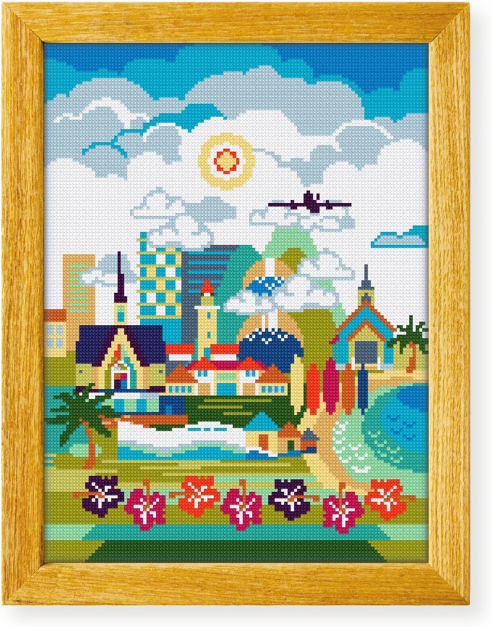 Awesome Pattern Studio Maui USA DS366, Diamond Painting Kit, Diamond Art Kits for Adults, Full Drill 5D Diamond Dots Kits. All Items Included.