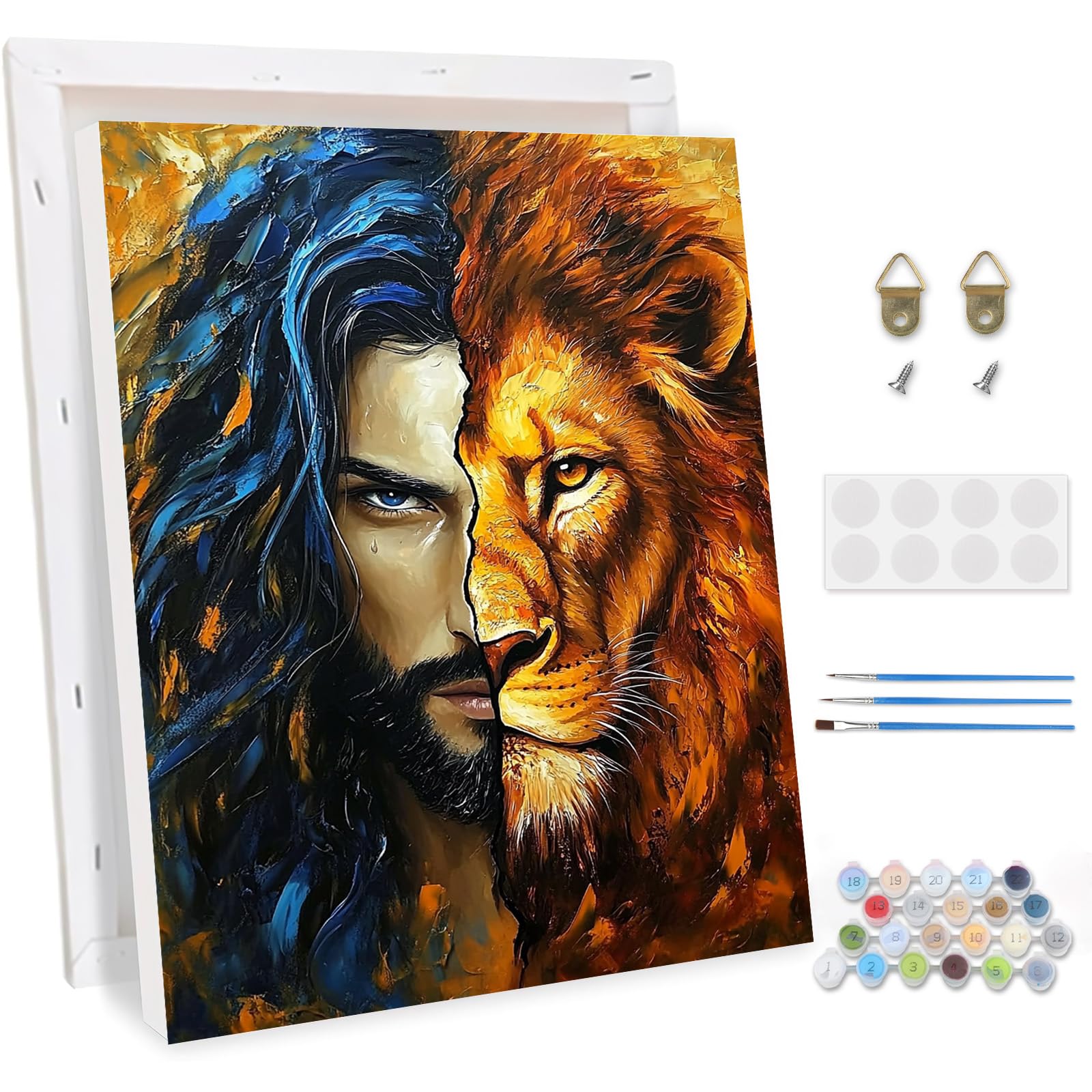 TOSTOG Paint by Numbers for Adults with Frame Painting by Numbers on Canvas for Adults,Acrylic Pigment Drawing Paintwork Kit for Home Wall Decor 12x16inch/30x40cm