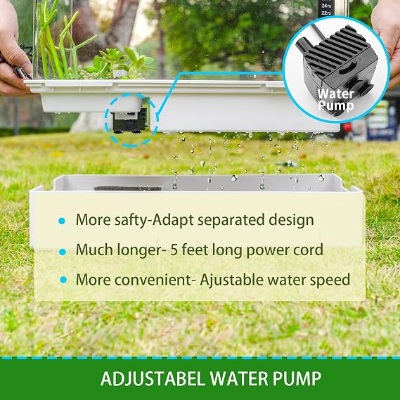 BETAZOOER Small Acrylic Turtle Tank Water Filter Reptile 15.711.810