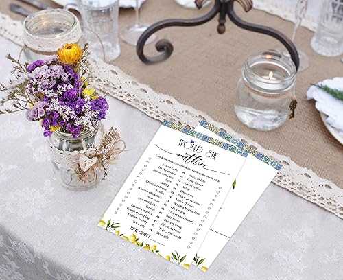 Vista 4 de Azulejos azules y limones Prefieren para 30 invitados con tarjetas de juego, juego de limones para despedida de soltera, decoraciones modernas