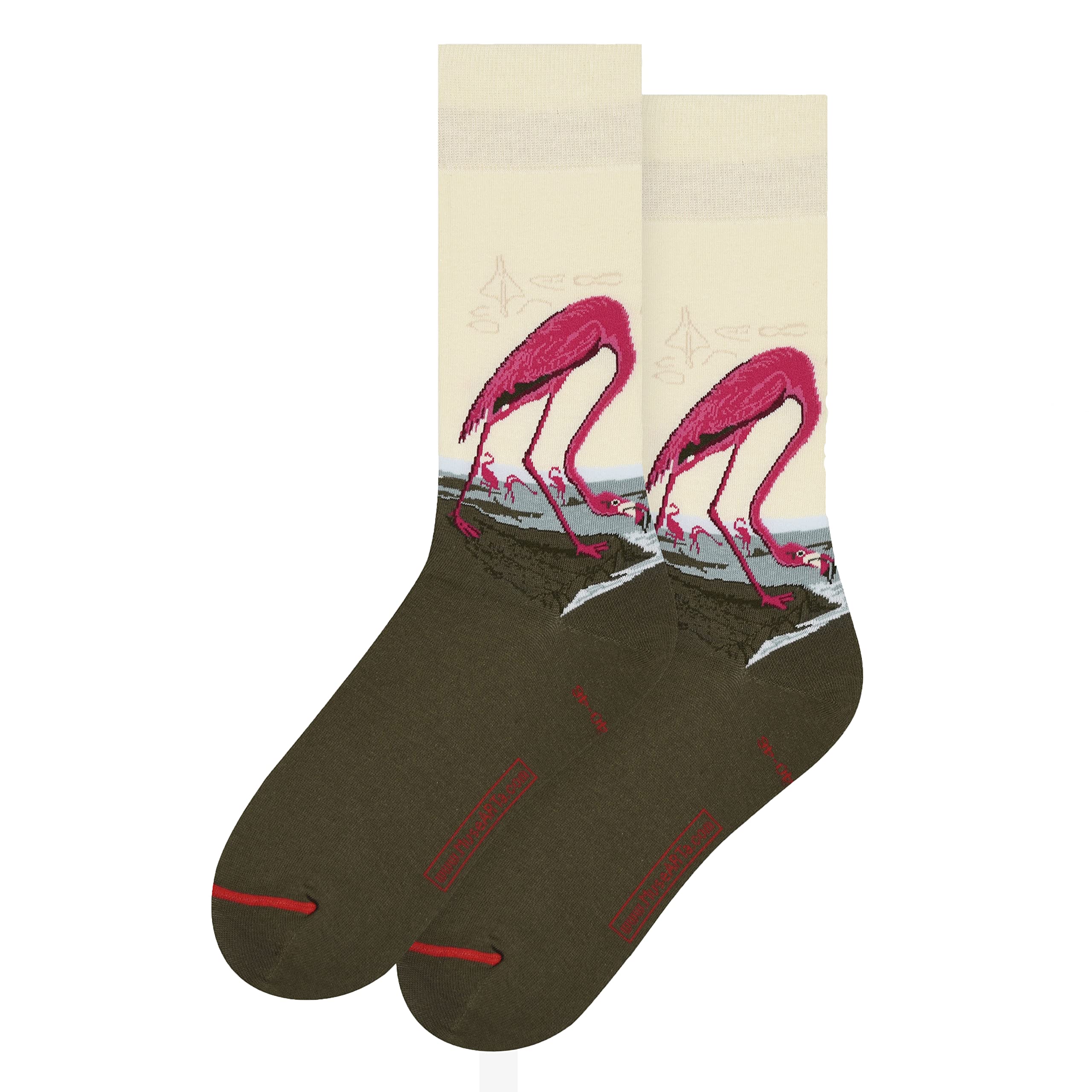 MuseARTa John James Audubon - American Flamingo Womens Socks