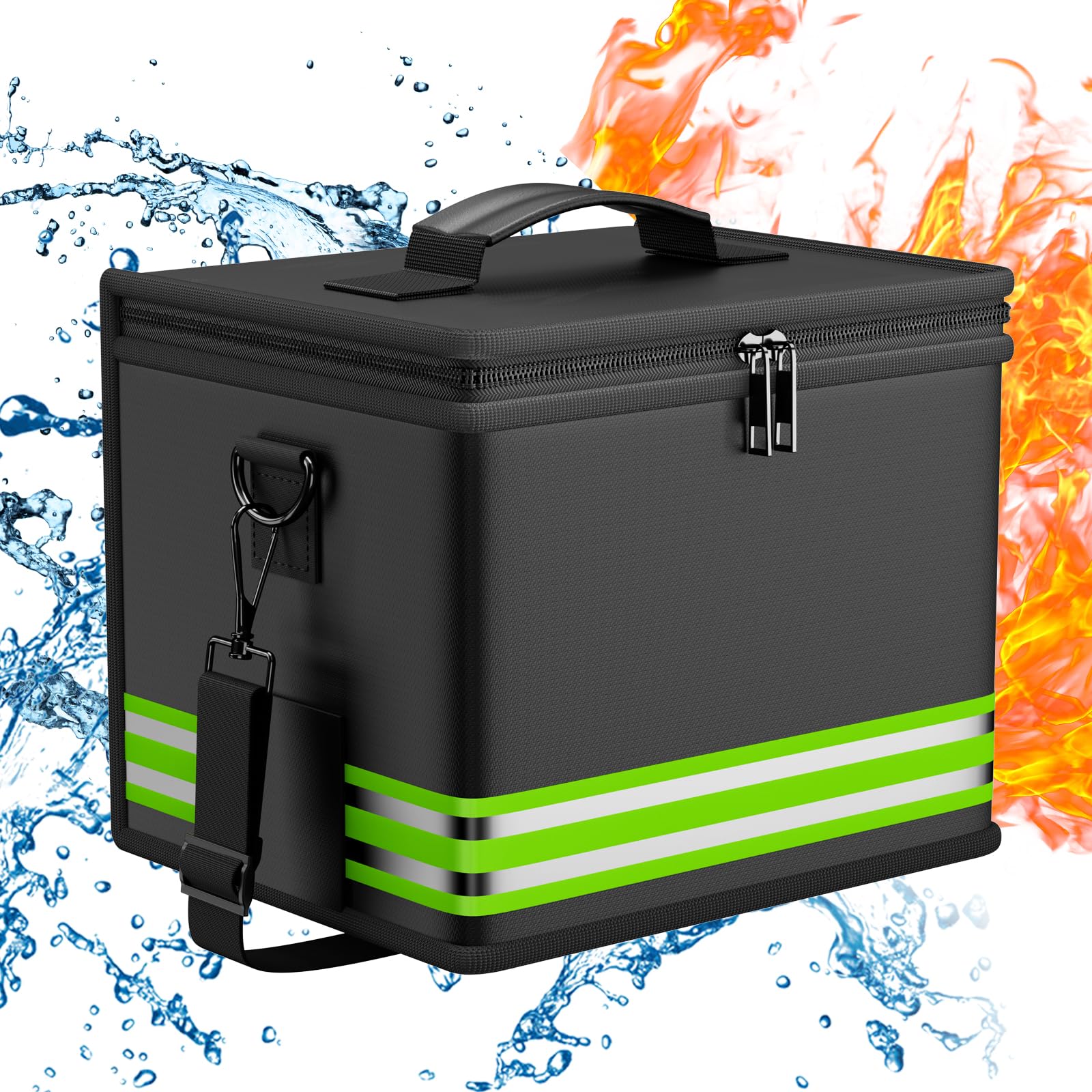 Lipo Battery Bag Fireproof Safe Bag Explosion-proof Battery Guard Safe Bag Protection Bag with Double Zipper for Lipo Battery Safe Charging and Storage