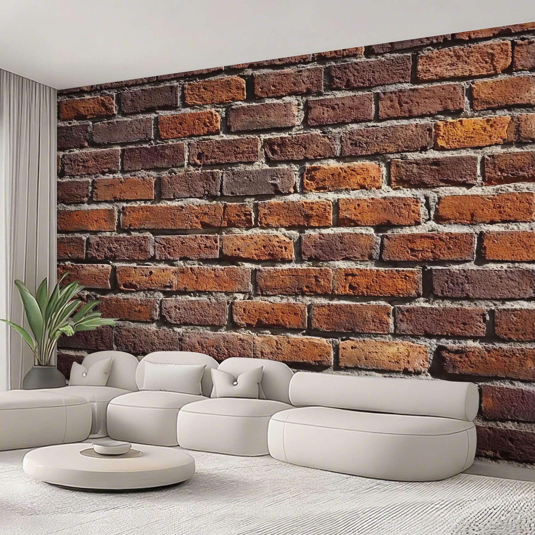 Genérico Papel Pintado Ladrillo Rojo 310X250cm, Papel Pintado Pared Ladrillos Rústicos Granja Salon, Dormitorio, Oficina, Decorativos D26