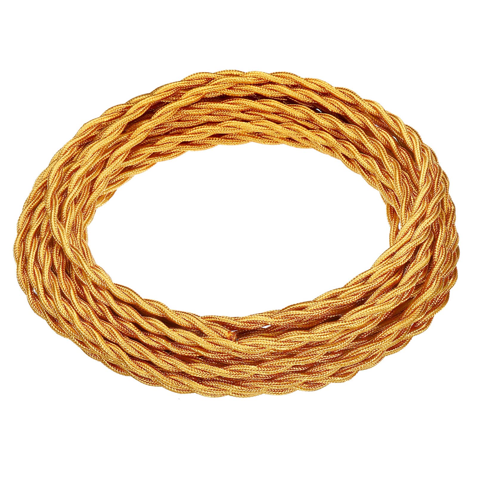 YOKIVE Twisted Cloth Covered Wire Home Cable 2 Cores Connect Appliances Great for Home, Restaurant, Bar, Party (Gold Tone, 32.8-Feet)