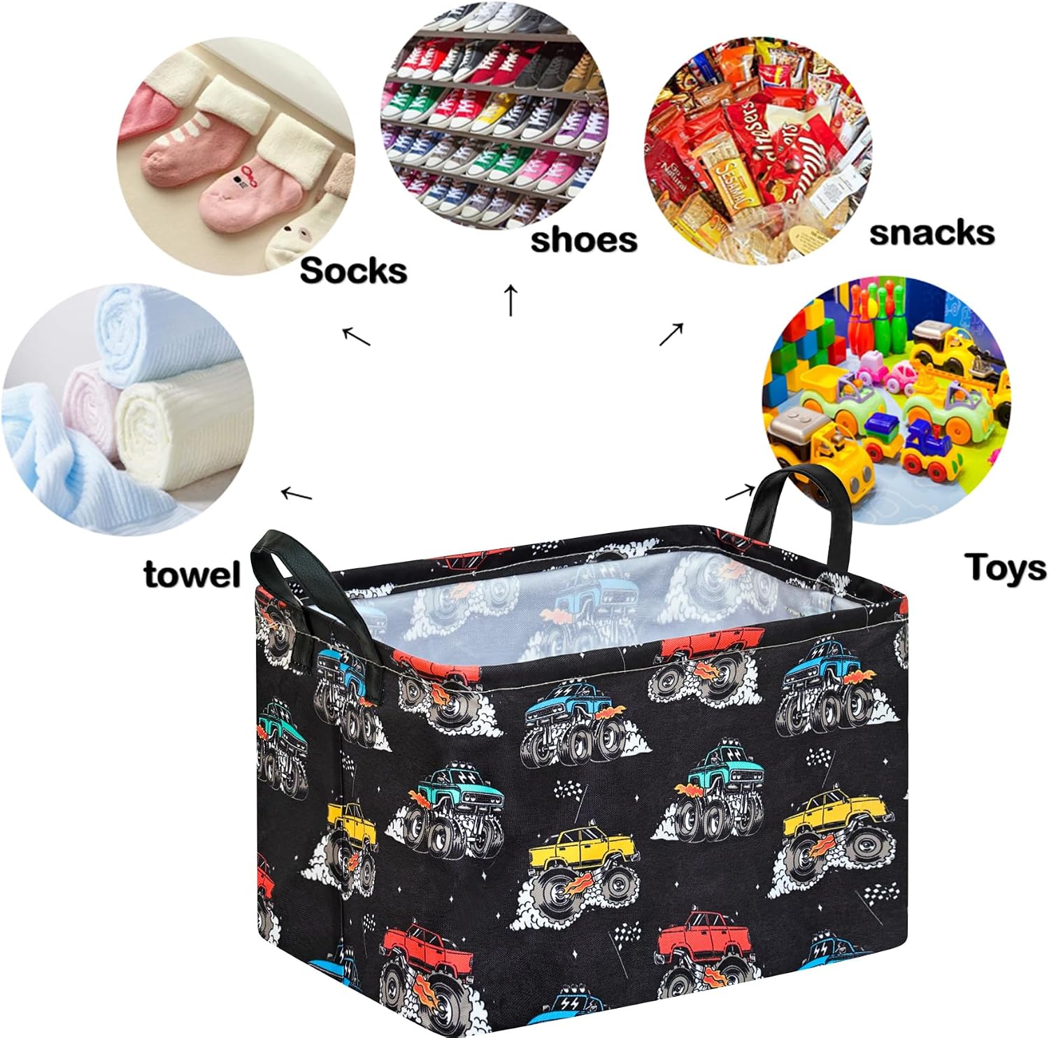 Storage Basket Home Shelf Basket Clothes Laundry Hamper image 4
