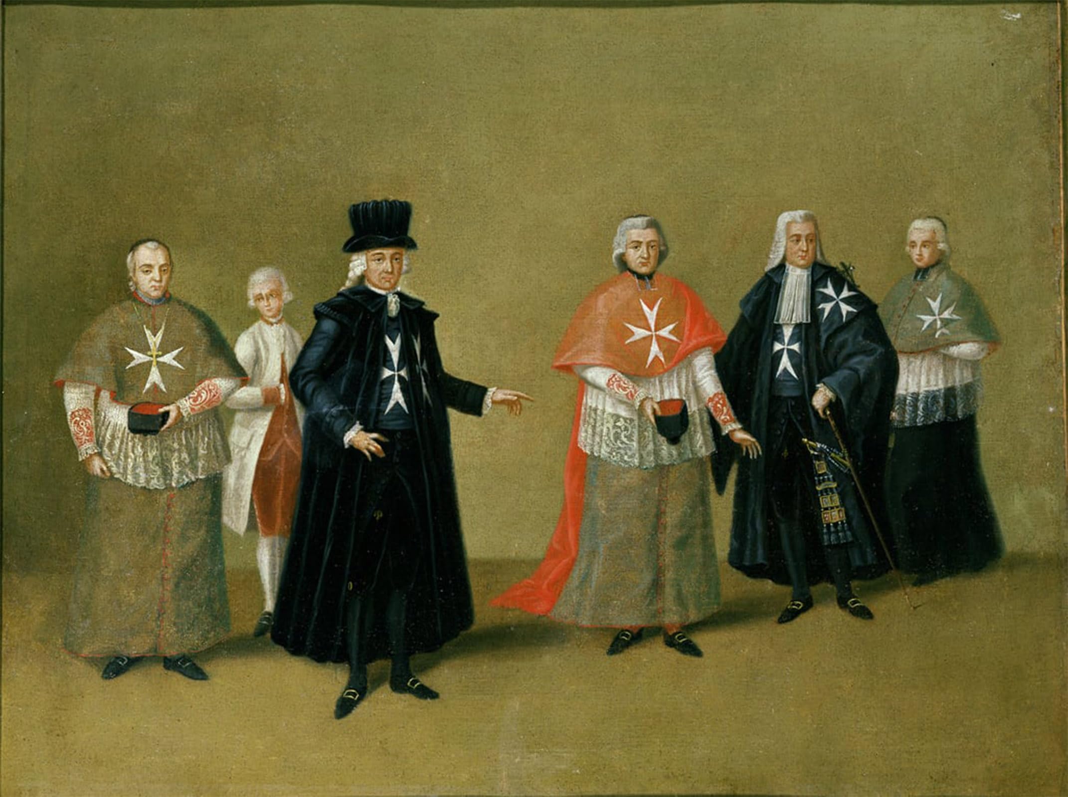 ARTXLXXBN Famous Painting Art Wall Decor Abstract Art Picture Grand Master and Chaplains of the Knights of by Antoine De Favray Animal Pictures for Home Decor 60x90cm