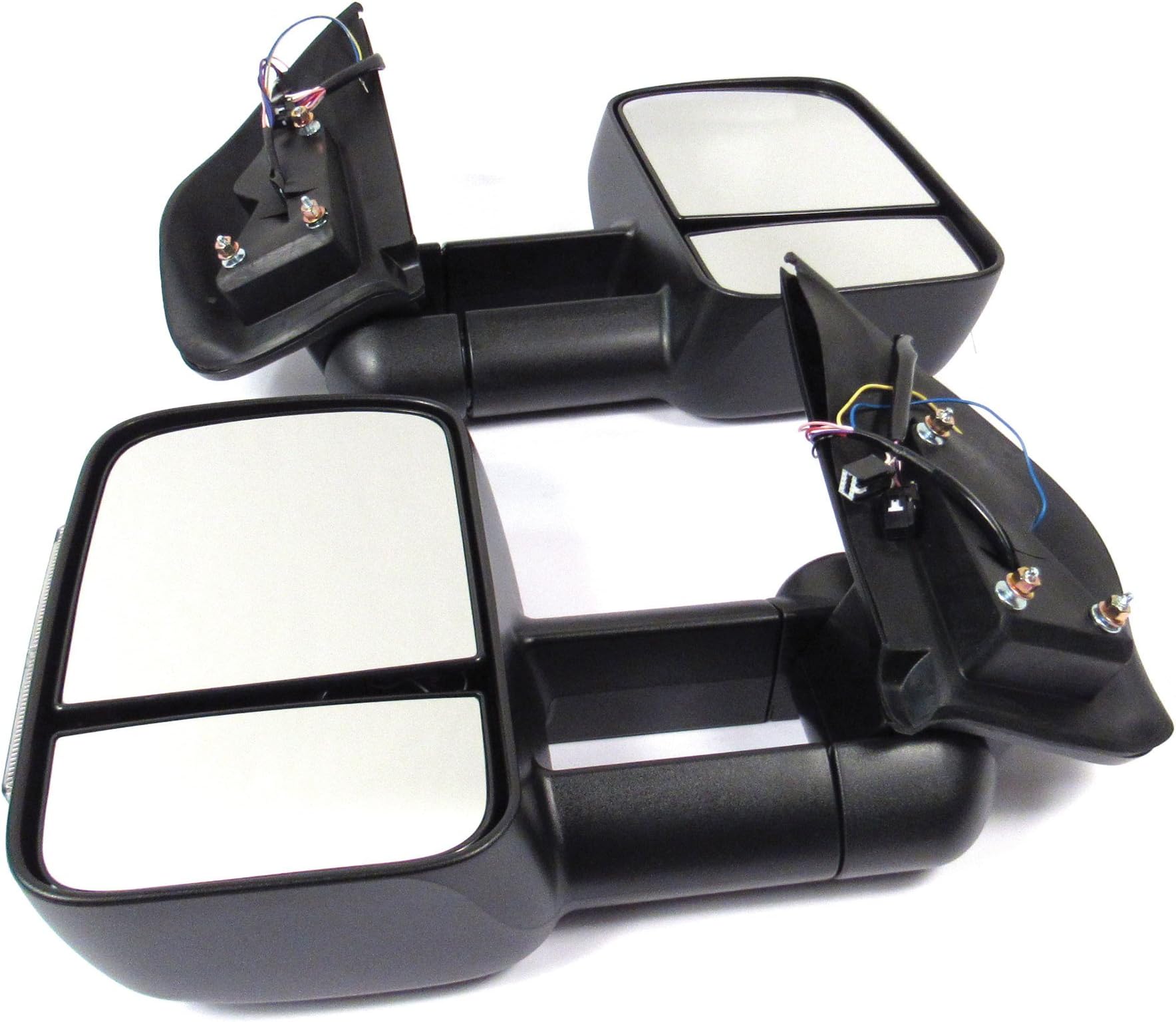 Clearview Premium Electric Power Adjustable Heated Towing Mirrors with Turn Signal Indicators for GMC Canyon and Chevy Colorado