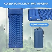 HOMJOY 10 cm Önfelfújó Camping Matrac Lábpumpával, Vízálló Túra Szőnyeg 2