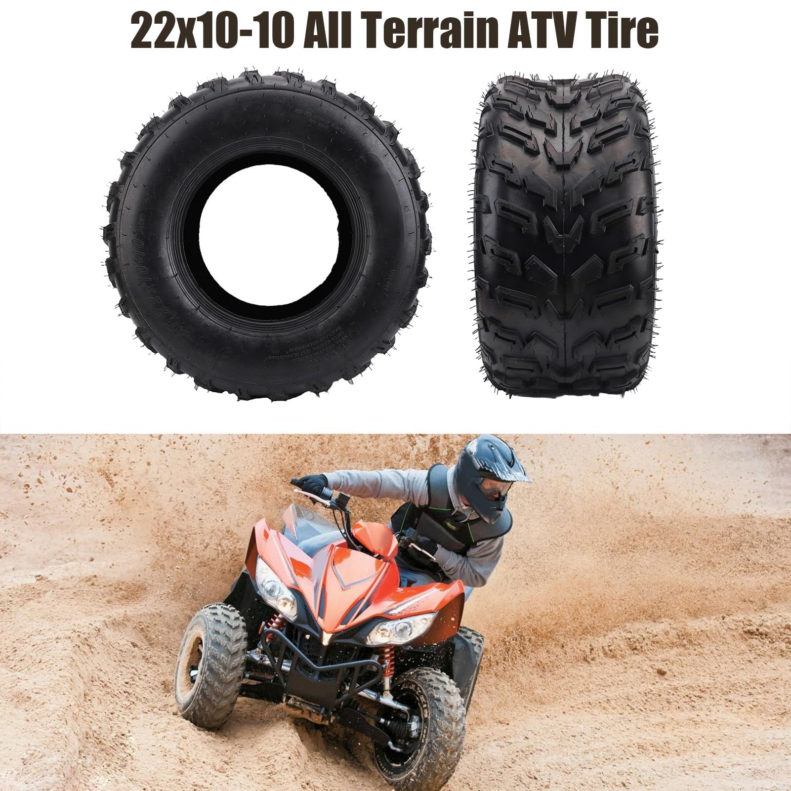 Luocute Sport ATV Opona, Kierunkowy Wzór Bieżnika 6 PR Wszystkie Teren UTV z oponą do Szlaku Piasku z Piasku na Drodze Przygody, Kompatybilne z Pojazdami Transportowymi, Ciągnikami