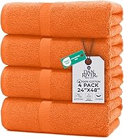 Vista 28 de DAN RIVER Juego de 2 tapetes de baño de algodón gris de 21 x 34 pulgadas, no es una alfombra de baño, toalla de baño 100% algodón hilado en anillo