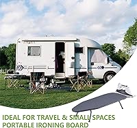 Vista 8 de Tabla de Planchar Plegable de Mesa con Soporte para Plancha, Tabla de Planchar Portátil Pequeña con Cubierta de Algodón Resistente al Calor, Mini