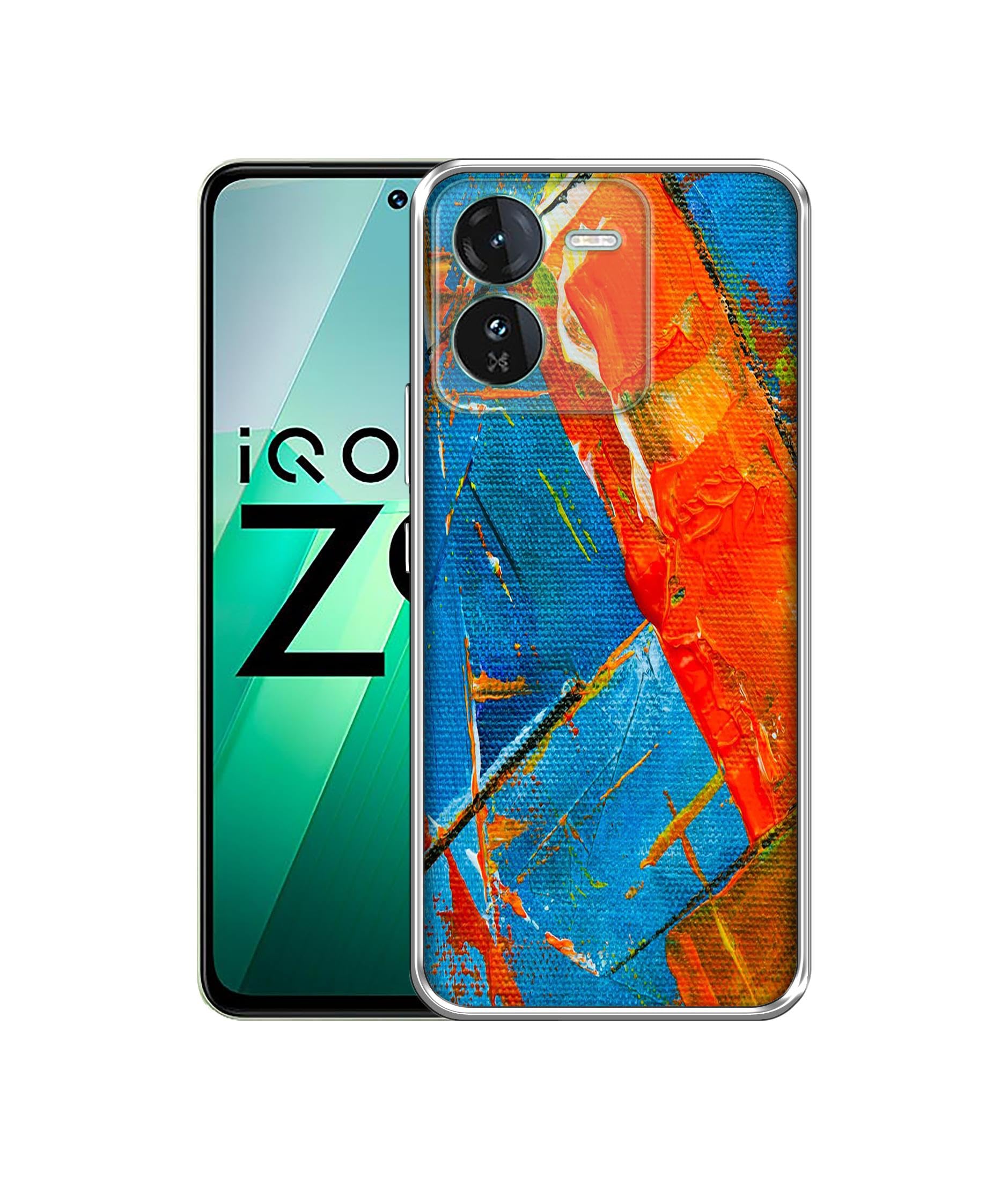 Amazon Brand- Solimo Basic Case for iQOO Z9 5G (Silicone_Multicolor)