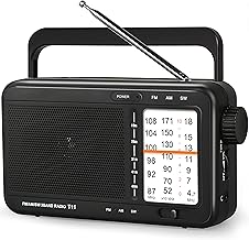 Portable AM FM SW Radio Transistor Radio Battery Operated Radio by 3 D Cell Batteries Or AC Power with Excellent Receptio...