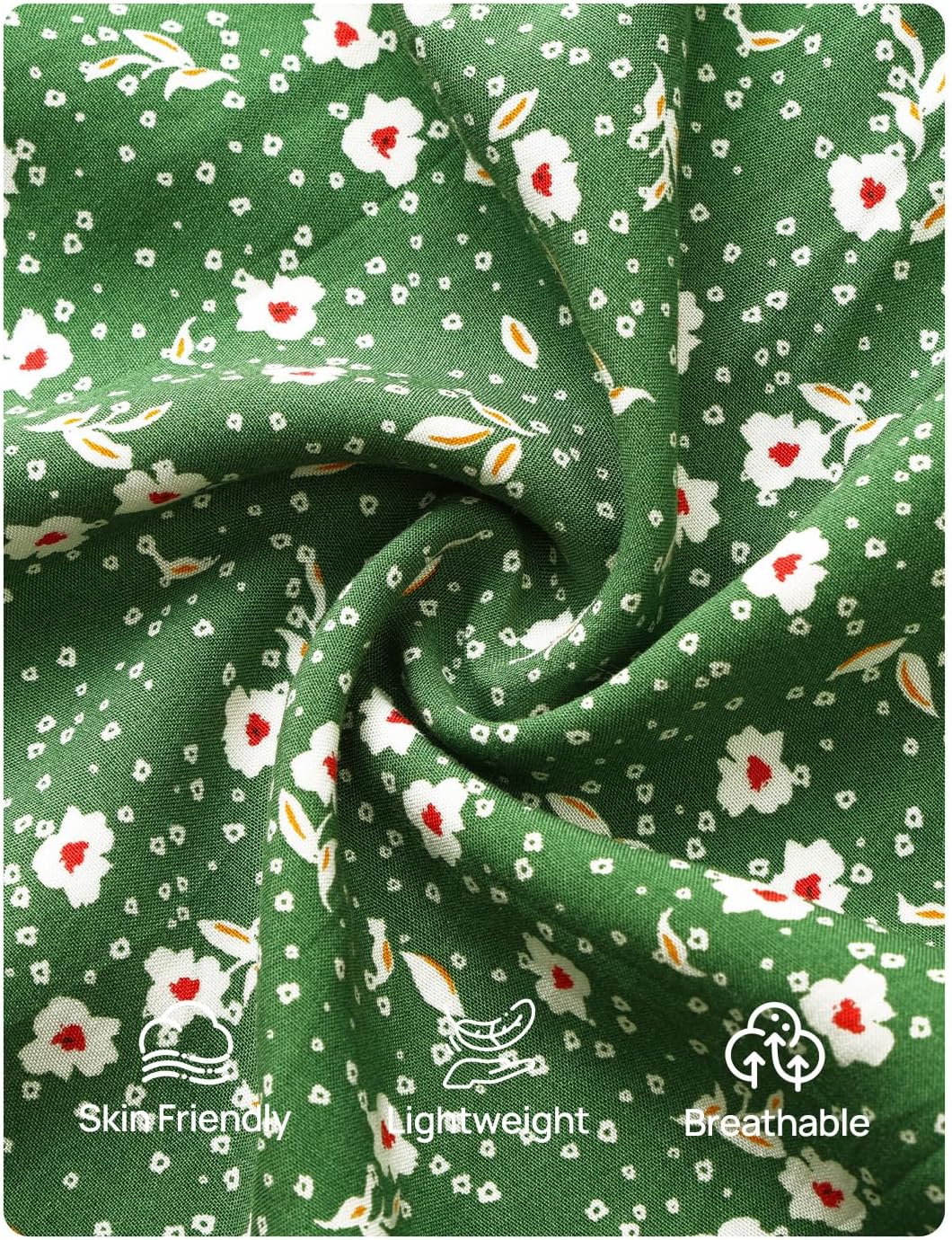 ZESICA Women's 2026 Summer Spring Floral Boho Maxi Dresses Casual Short Sleeve V Neck A Line Flowy Beach Vacation Dress - Image 7