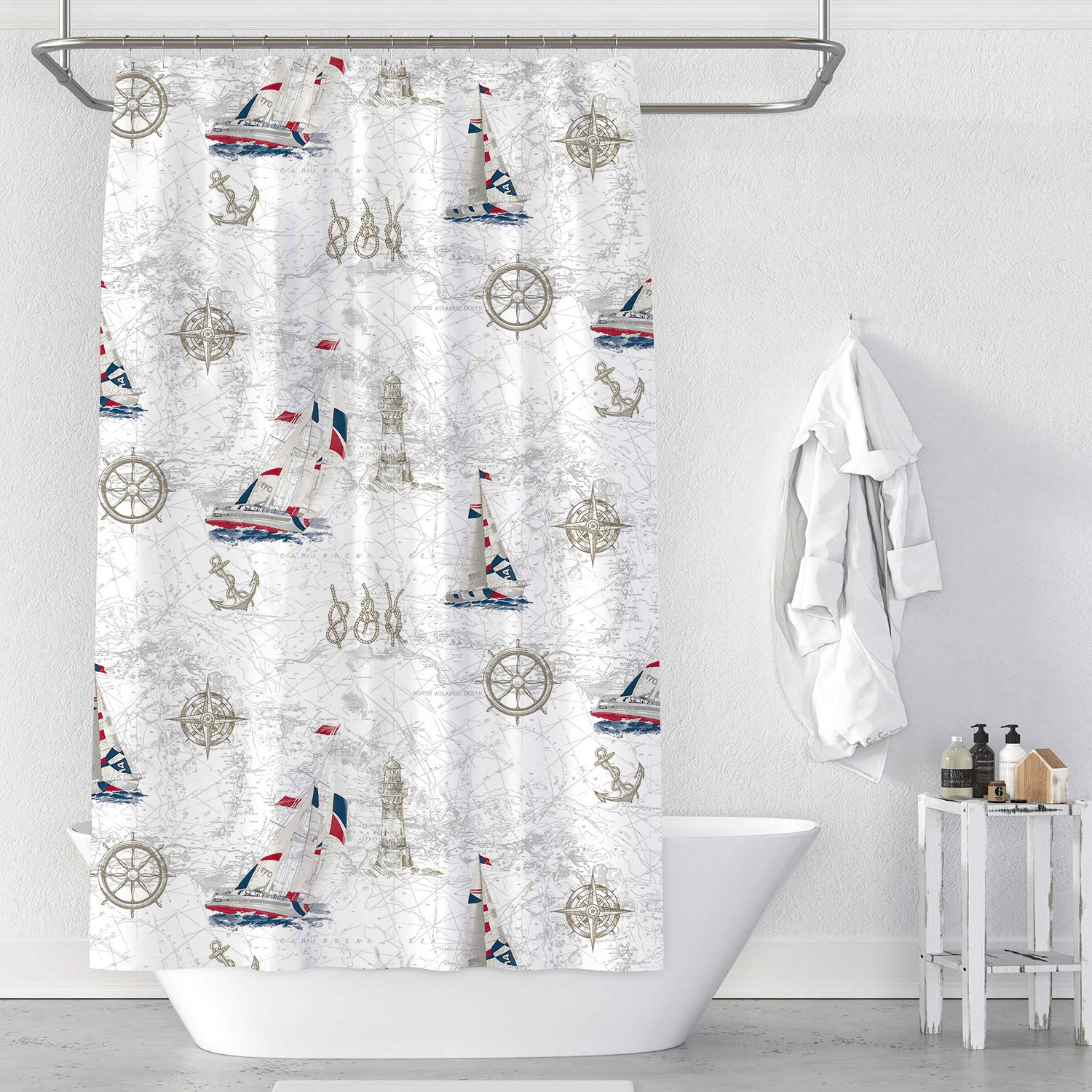 Sailboat Shower Curtains Curtains & Drapes 2023