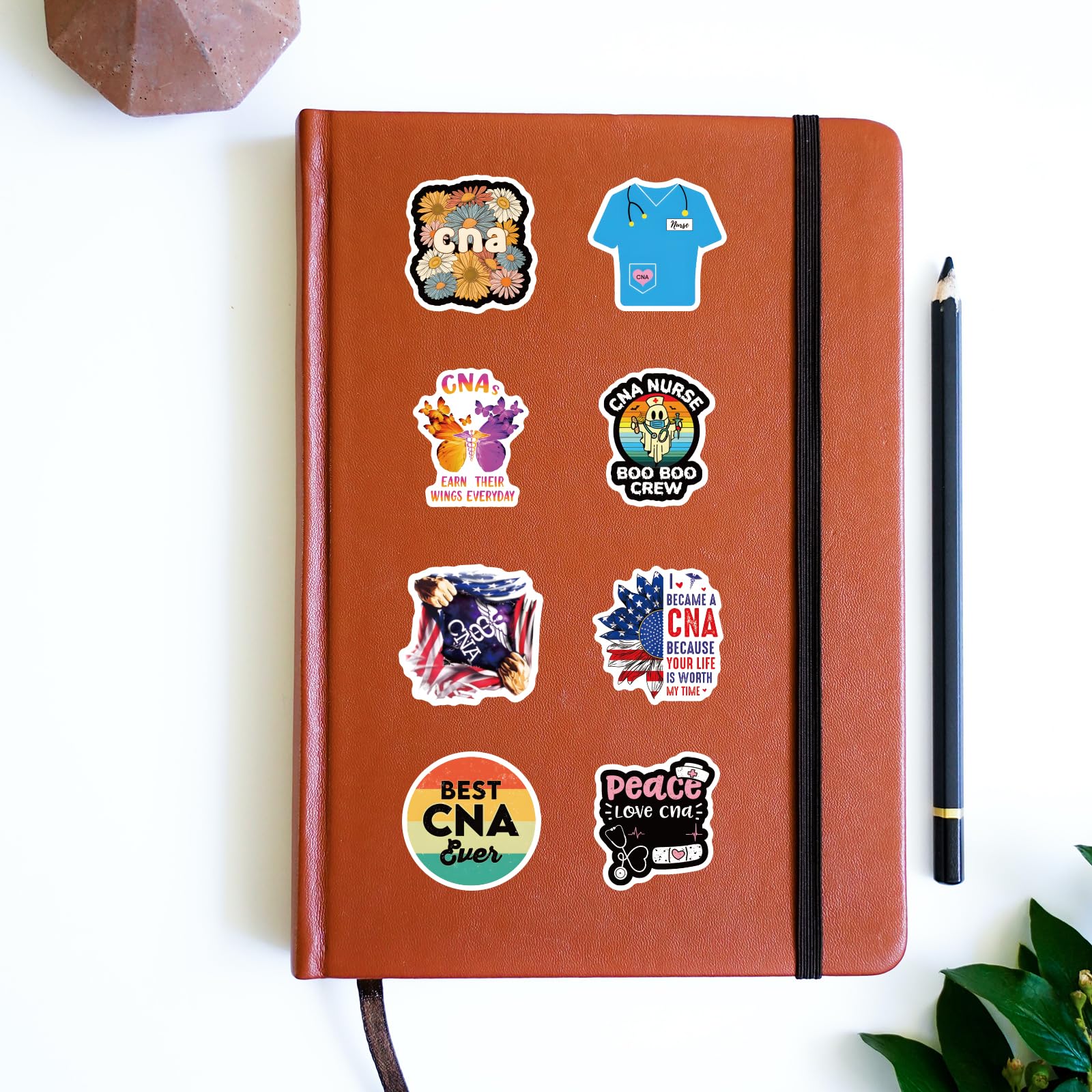 120Pcs CNA Stickers Pack, Life Aesthetic Vinyl Waterproof Sticker Decals for Water Bottle,Laptop,Phone,Skateboard,Scrapbooking,Bumper Choice for Fans for Party Supply…