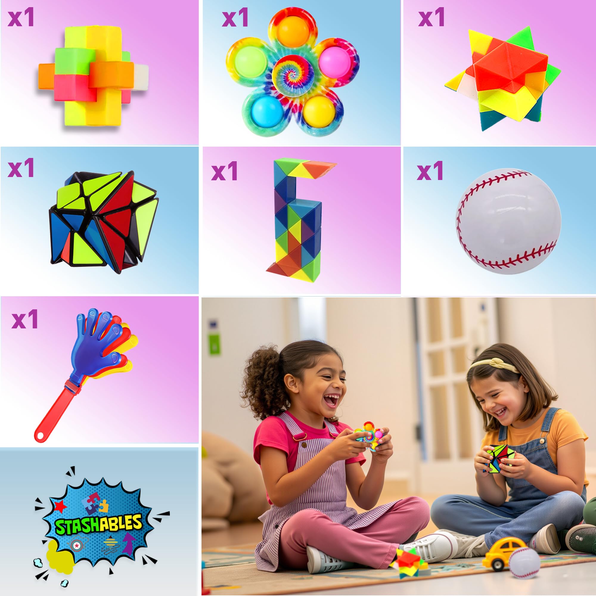 75 pcs Fidget Toys Kids Pack, Classroom Prizes, Pinata Fillers, Treasure Chest Goodie Bag Rewards with Pop its, Party Favours - Image 4