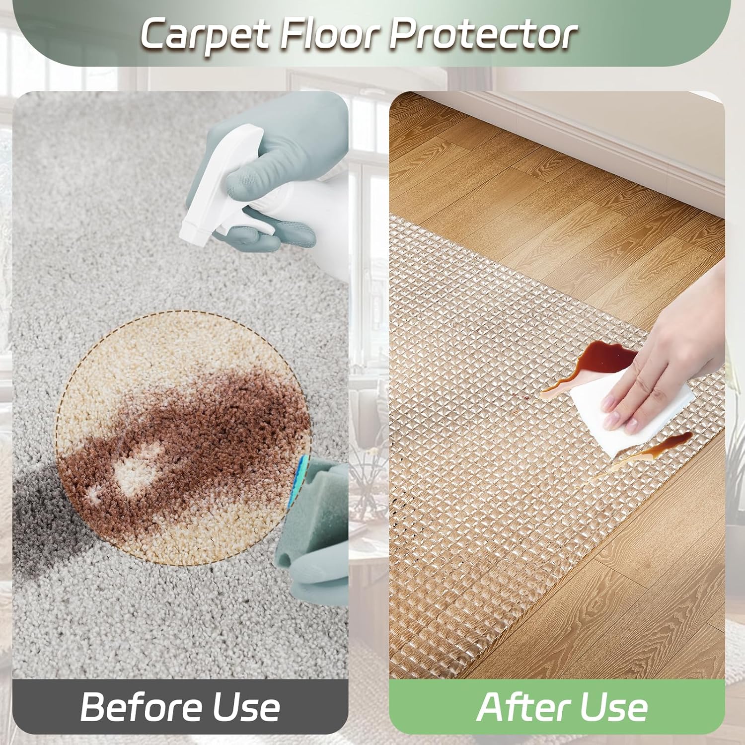 GLSLAND 46"x55" Tempered Glass Chair Mat – Checkered Patterned Heavy Duty Floor Mats Protector for Hardwood Floors & Carpet, Decorative Home and Office Desk