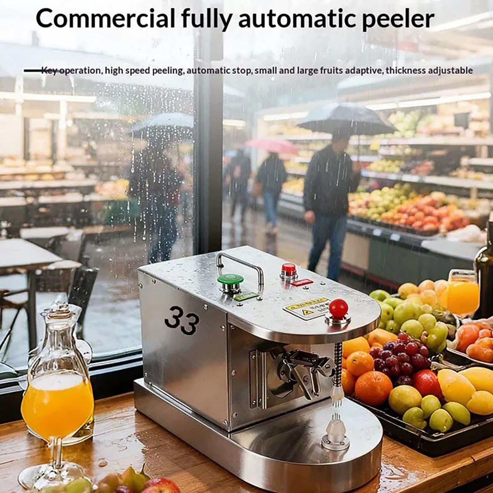 Pelapatate Elettrico Per Frutta E Verdura, Pelapatate Automatico Professionale Per Limoni E Arance, Macchina Pelatrice Automatica Per Sbucciare Facilmente Agrumi E Altro, Design Regolabile In Altezza.