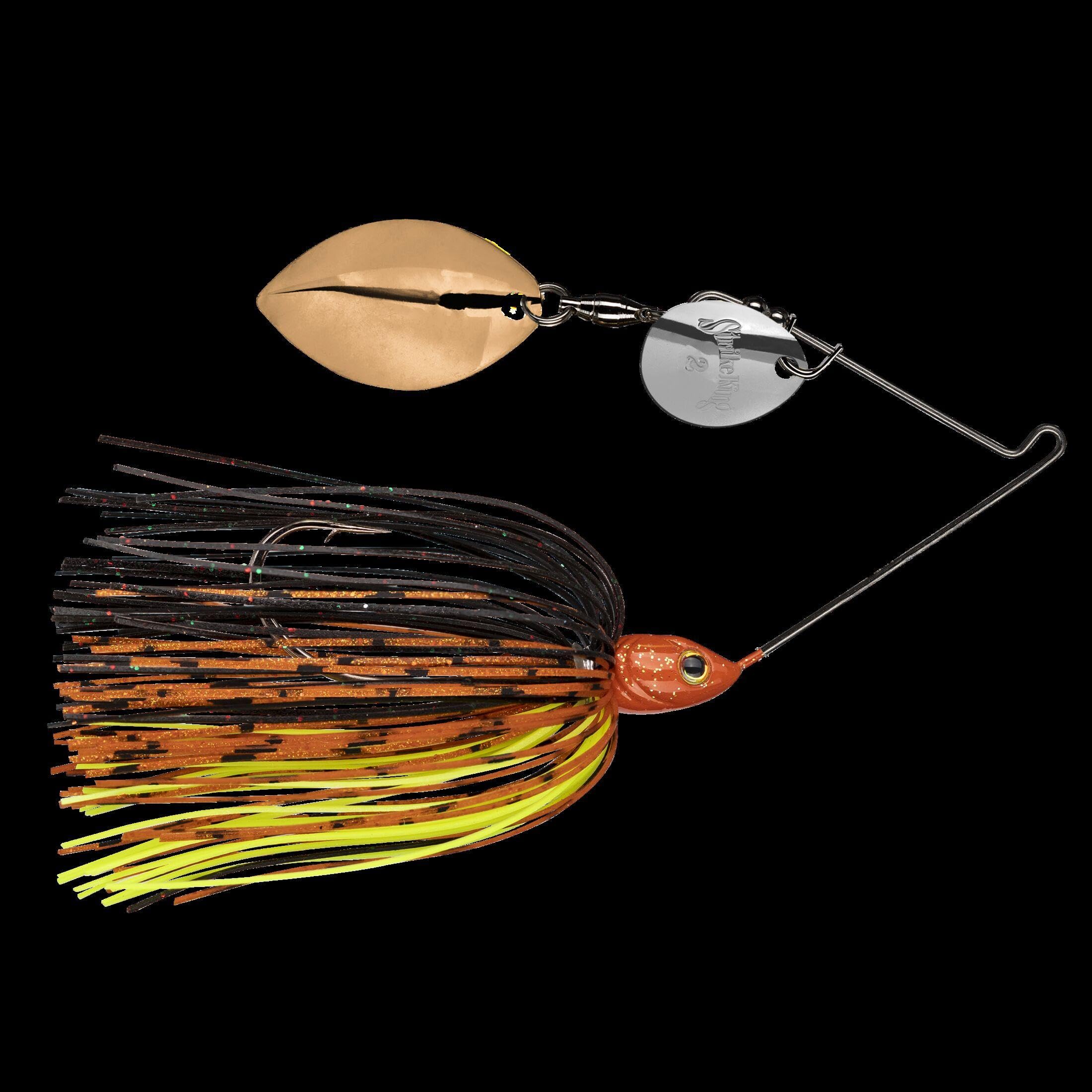 Strike King Tour Grade Spinnerbait Fishing Lure, 5/16-Ounce, 4/0 Single Gamakatsu Hook, Weight Forward Head Design, Silver and Gold Colorado/Turtleback Leaf Blades