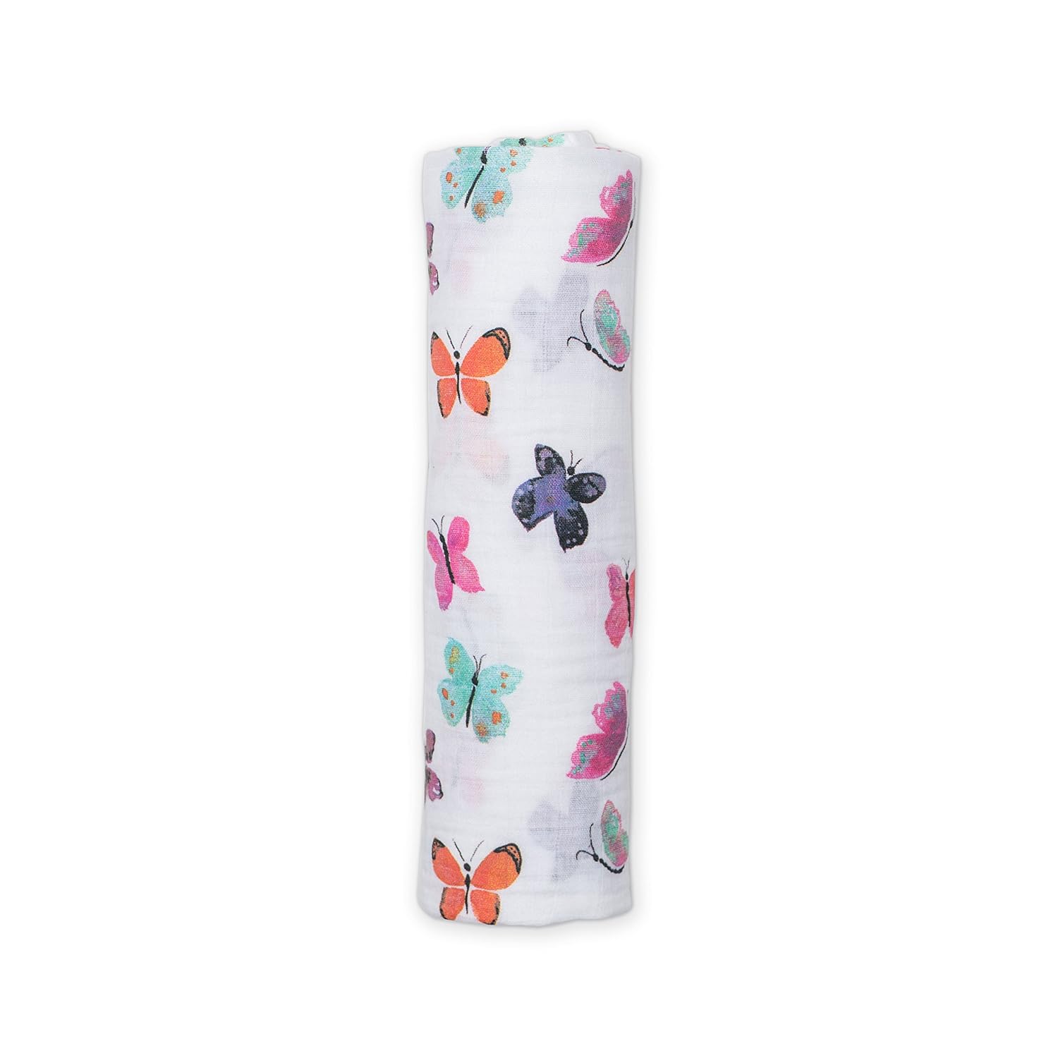 Lulujo Baby Swaddle Blanket| Unisex Softest 100% Cotton Muslin Swaddle Blanket| Neutral Receiving Blanket for Girls & Boys | 47in x 47in Butterfly