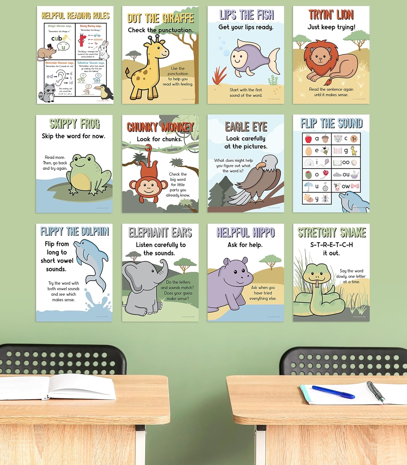 Carson Dellosa 531pc K-2 Literacy Bundle, Kindergarten, 1st Grade, 2nd Grade Phonics Posters, Bulletin Board Sets, Instructional Resources, Dry-Erase Manipulatives, Big Box of Sentence Building Game