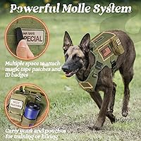 Vista 59 de rabbitgoo Tactical Dog Harness for Large, Heavy Duty Pet Harness with Handle, No-Pull Service Vest Large Breed, Adjustable Military Dog Vest for