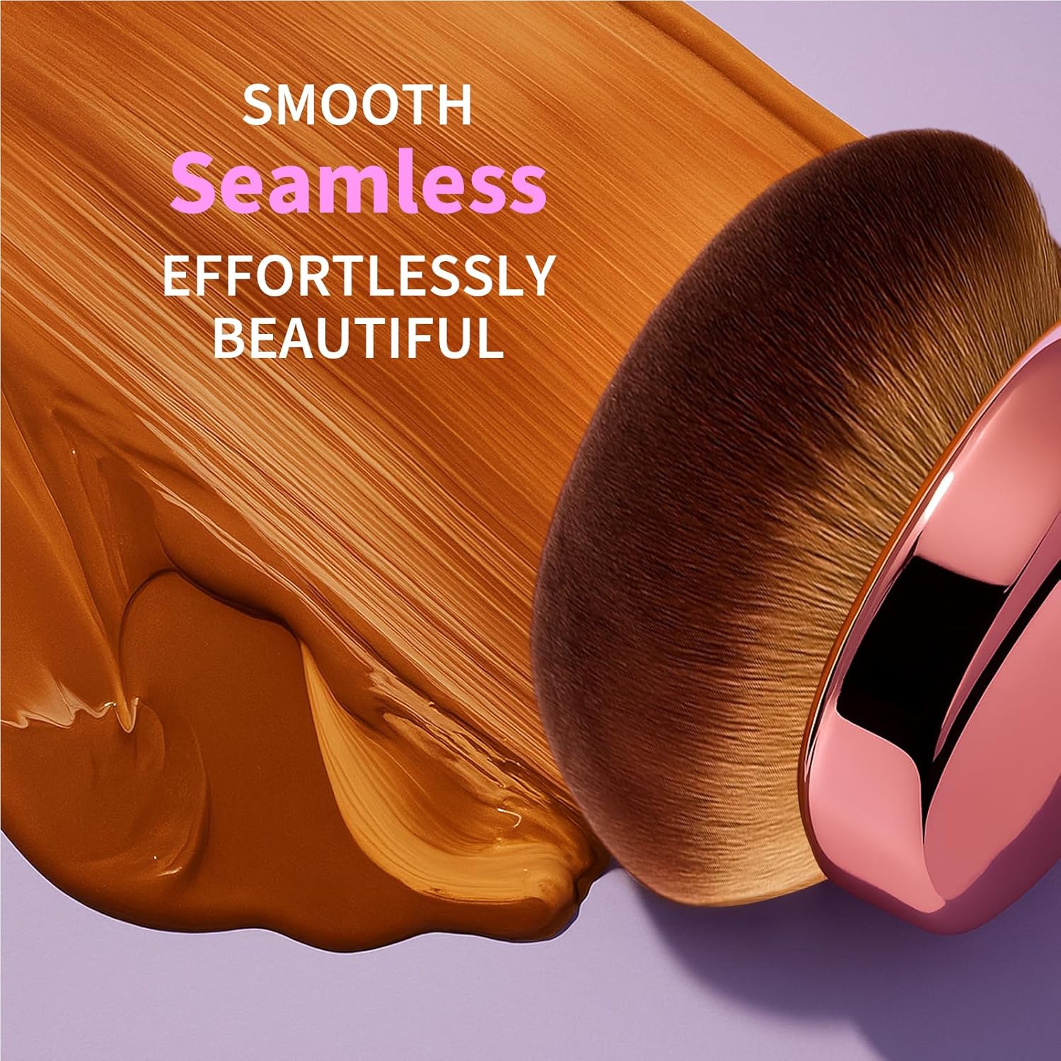 Blend & Blur Ultra Large Body Makeup Brush For Self Tanner, 5.11inch Wide-headed Kabuki Brush, Leg Makeup &Bronzer Self Tan Applicator Provides Effortless Pretty Finish, Blending Applicator- Rose Gold - Image 7