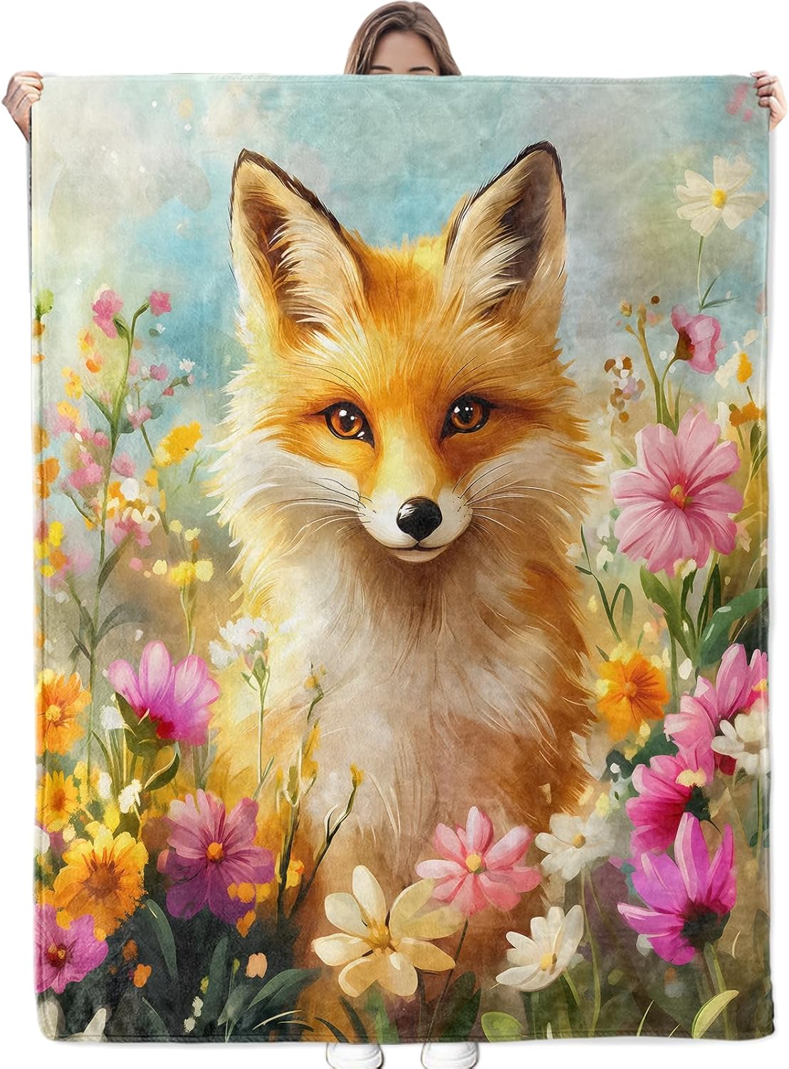 Cute Golden Retriever Dog Blanket Soft Cozy Flannel Starry Night Throw Blanket for Women Adults Kids - Warm Yet Lightweight Blankets for Travel, Bed, Couch, Fuzzy Outdoor Comfort Wrap 80"×60"