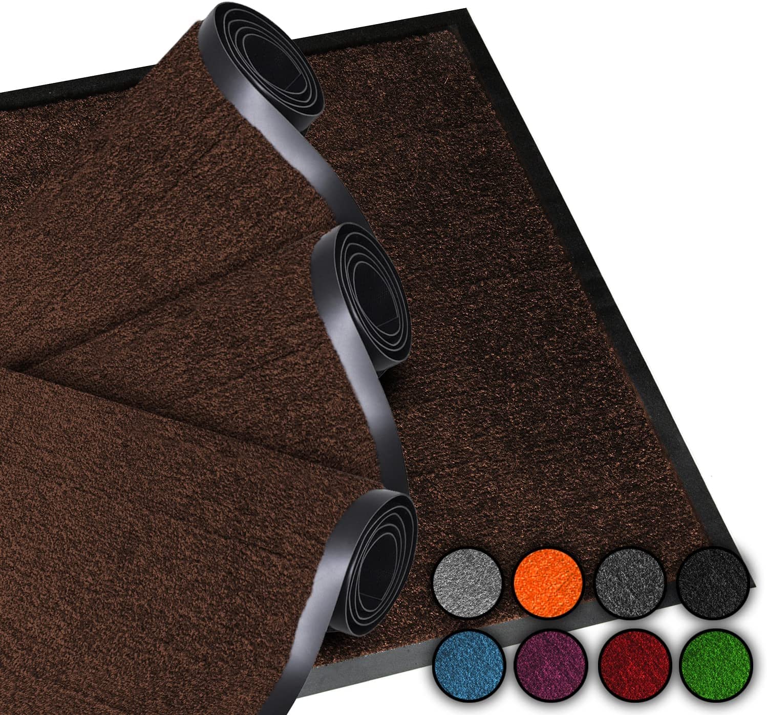 LucaHome - Felpudo Entrada casa 60x80cm Marron - Alfombra Antideslizante Lavable para Puerta de Entrada, Cocina y Pasillo - Felpudo Exterior e Interior - Tapetes Originales Entrada casa