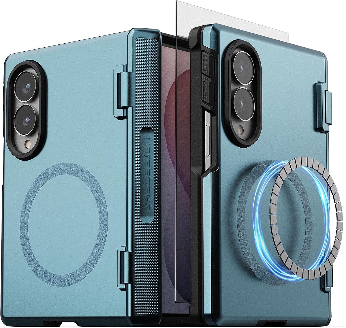VRS DESIGN Terra Guard Modern for Samsung Galaxy Z Fold 8 Case (2026) [Wide Fold Design] [Magnetic Compatible] [Wireless Charging Support] Slim Protective Cover - Ice Blue