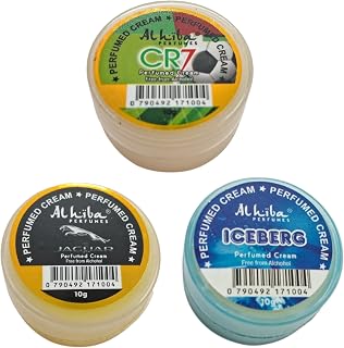 Alhiba Perfumed Cream | CR7, JAGUAR & ICEBERG (10gm) Pack of 3 Fragrances for Unisex Price In India