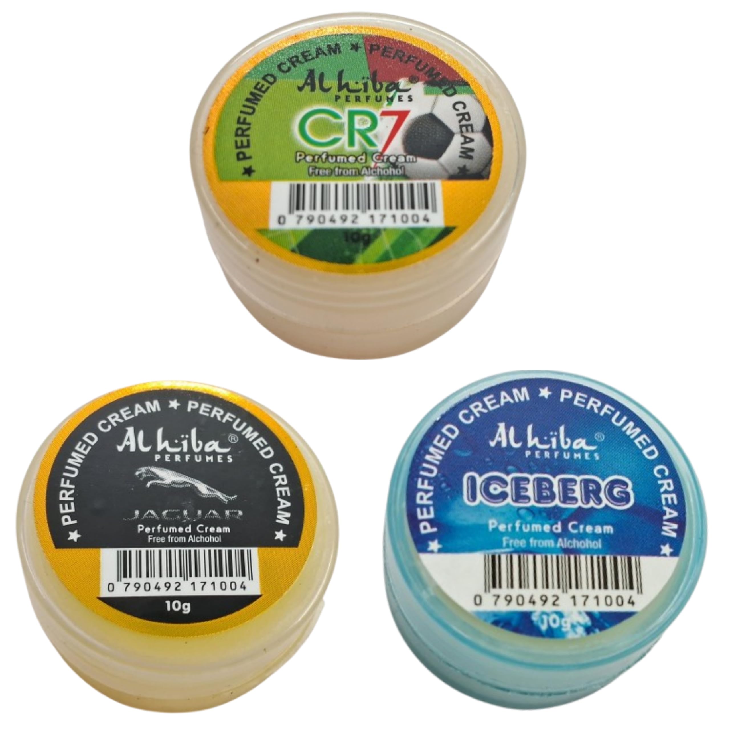 Alhiba Perfumed Cream | CR7, JAGUAR & ICEBERG (10gm) Pack of 3 Fragrances for Unisex-image-18