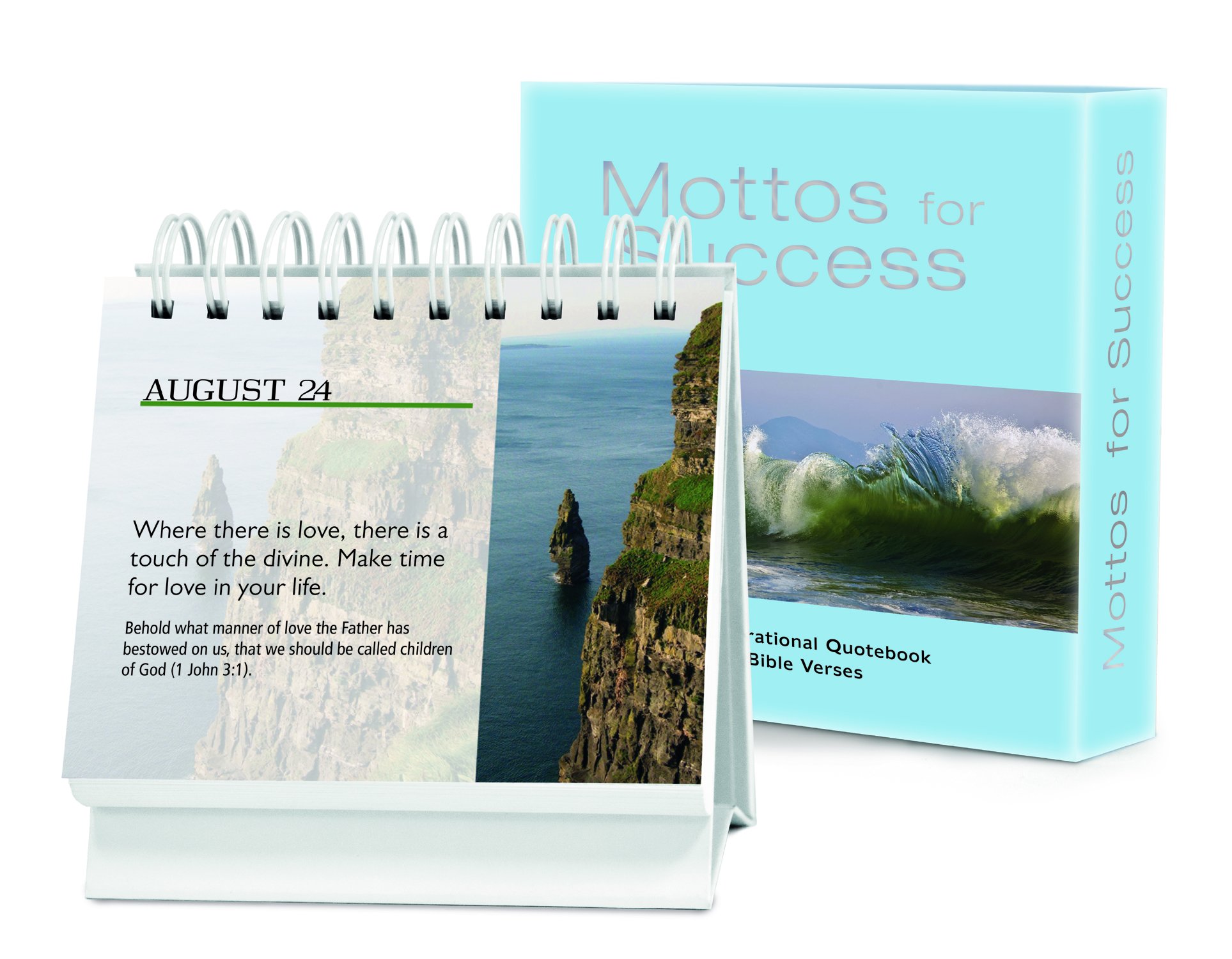 Mottos for Success Vol. 1 with Bible Verses: A Daily Desktop Quotebook: A Daily Inspirational Quotebook with Bible Verses