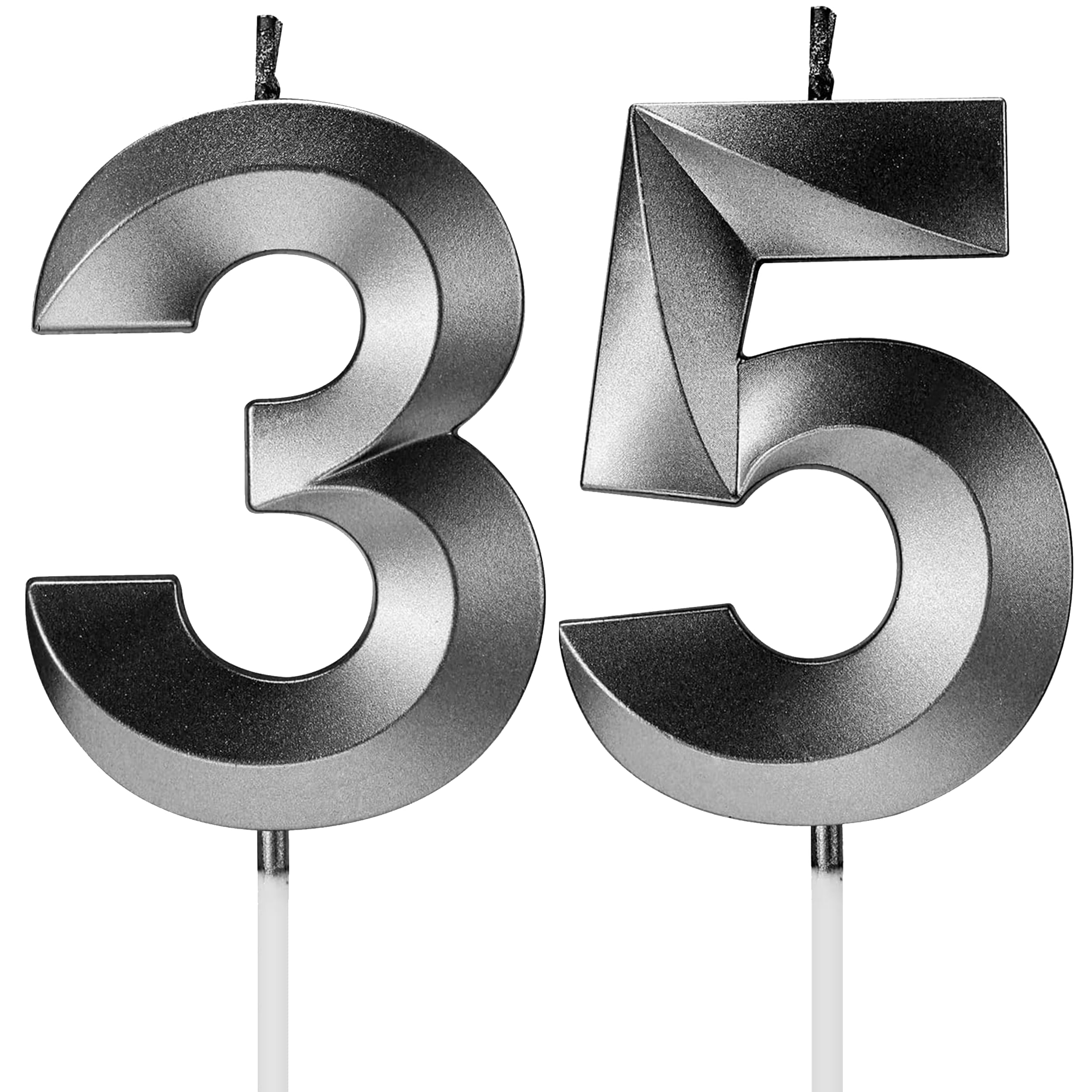 Birthday Candles Number Candles Age Year for Cakes Happy Birthday 3D Designed Wedding Anniversary Party Cake Topper Decorations