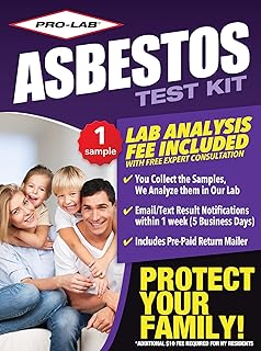 PRO-LAB Asbestos Test Kit - You Collect The Sample (1 pk), We Analyze It. Emailed Results Within 1 Week (5 Business Days) Includes Return Mailer and Expert Consultation. Lab Fee Included