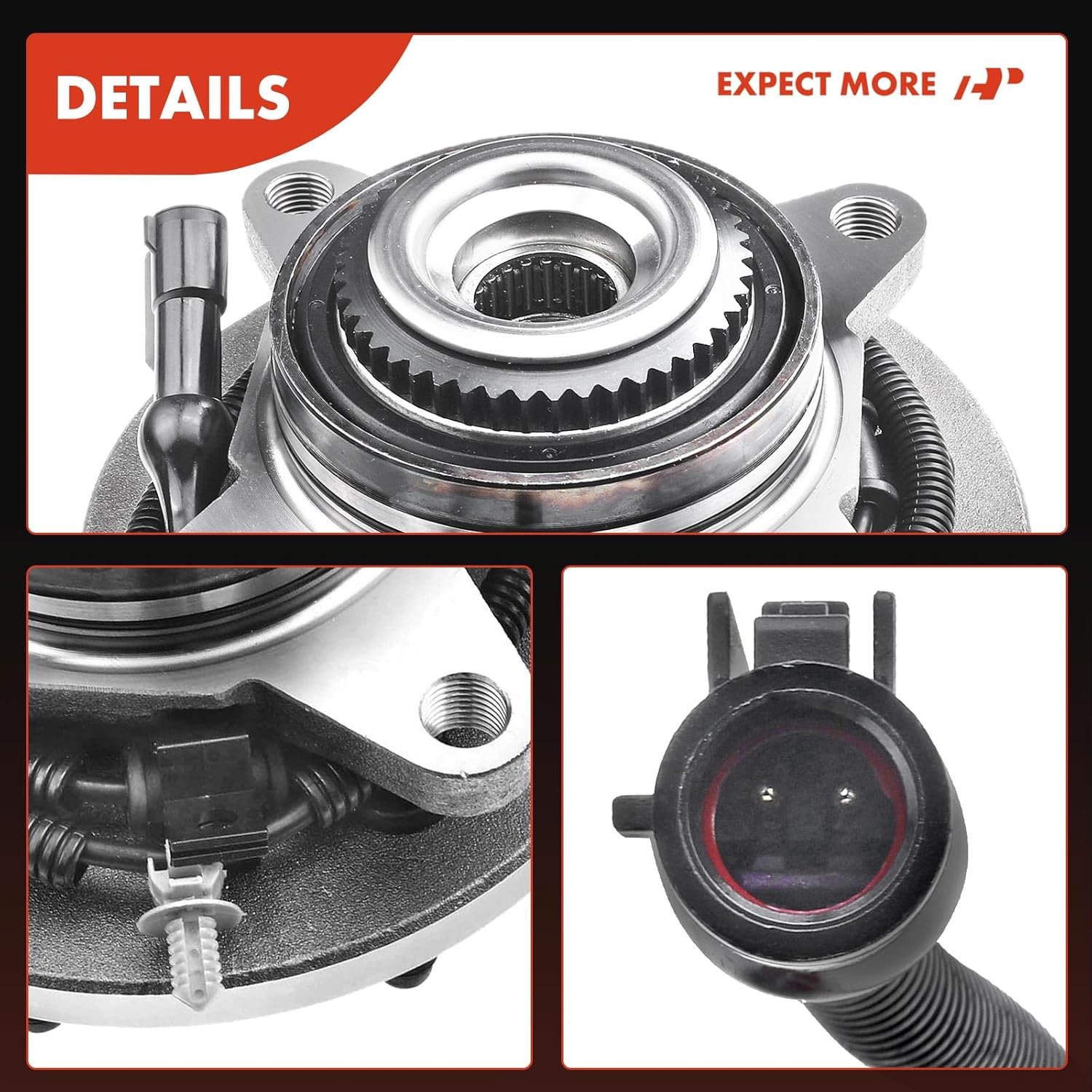 A-Premium 2 x Front Wheel Bearing and Hub Assembly with ABS & 6-Lug Compatible with Ford F-150 F150 2009-2010, 4WD Only