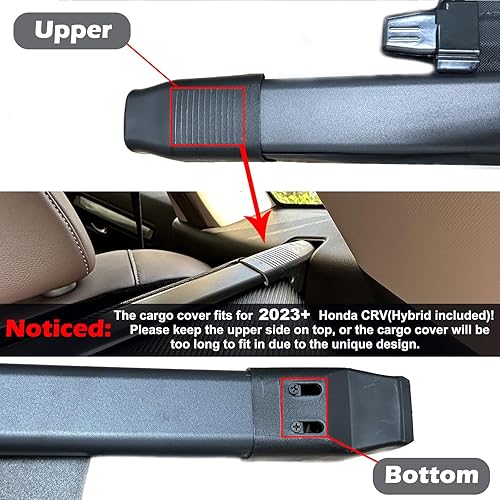 Miniatura 5 de Cubierta de carga para accesorios Honda CRV 2023-2025 2026, (textura de fibra de carbono) para Honda CRV 2023-2026 Accesorios (incluye híbrido)