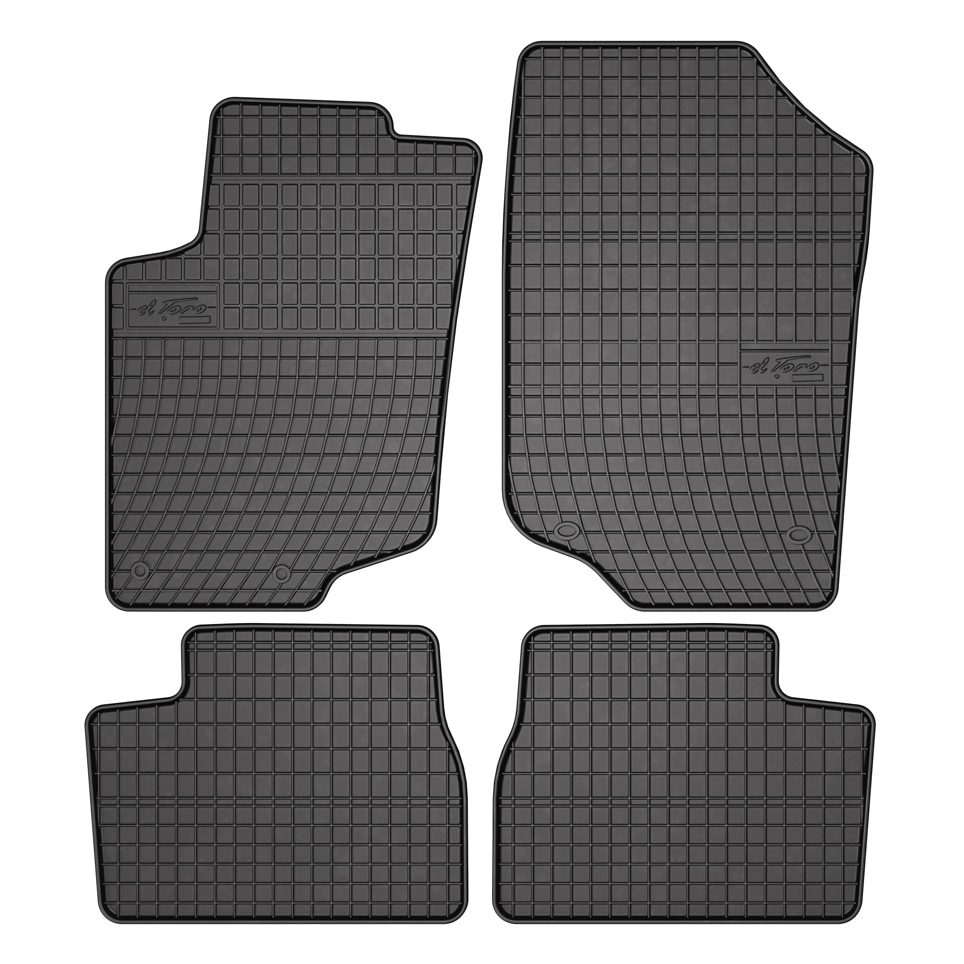 FROGUM El Toro Alfombrillas para Coche para Todo el año para Peugeot 207 2006-​2012 | Material Resistente | Borde Protector de 1,​5 cm