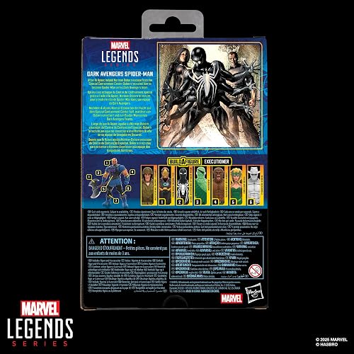 Marvel Legends Series Dark Avengers Spider-Man Avengers Comics Action Figure, Black - 3