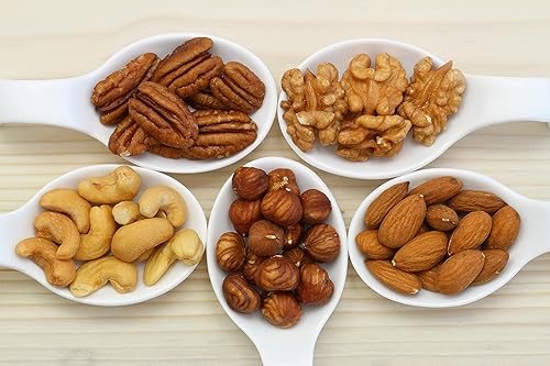 Miniatura 3 de Nueces mixtas de lujo crudas naturales sin sal (sin cáscara)  Compara con almendras orgánicas, nueces, anacardos, avellanas y nueces de Farm Fresh