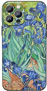 for iPhone 13 Pro Max Case for Women, Irises by Van Gogh Purple Floral Flower Painting Famous Art Phone Case, Soft TPU Slim Protective Cover iPhone 13 Pro Max(6.7inch)